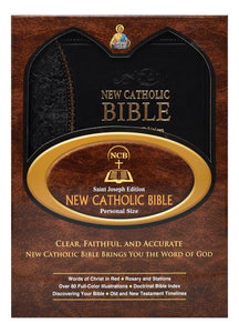 BIBLE: NEW CATHOLIC - ST. JOSEPH - BLACK FAUX LEATHER