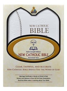 BIBLE: NEW CATHOLIC - ST. JOSEPH - WHITE MARRIAGE BIBLE