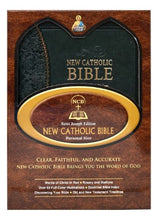 Load image into Gallery viewer, BIBLE: NEW CATHOLIC - ST. JOSEPH - GREEN FAUX LEATHER
