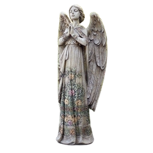 Load image into Gallery viewer, Garden Statue Praying Angel with Roses
