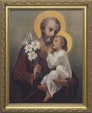 Load image into Gallery viewer, Young Saint Joseph 11&quot; x 14&quot; in Gold Frame
