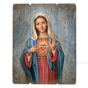 Immaculate Heart Wood Plaque