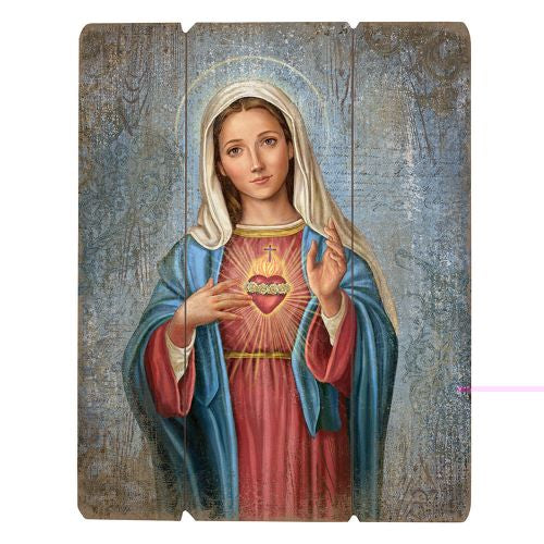 Immaculate Heart Wood Plaque
