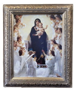 Our Lady of the Angels by William-Adolphe Bouguereau Framed Canvas