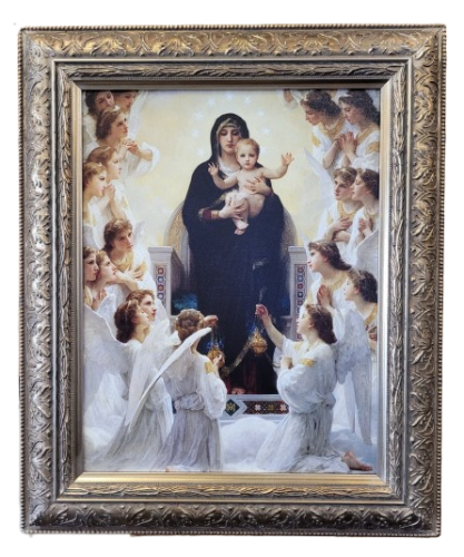 Our Lady of the Angels by William-Adolphe Bouguereau Framed Canvas