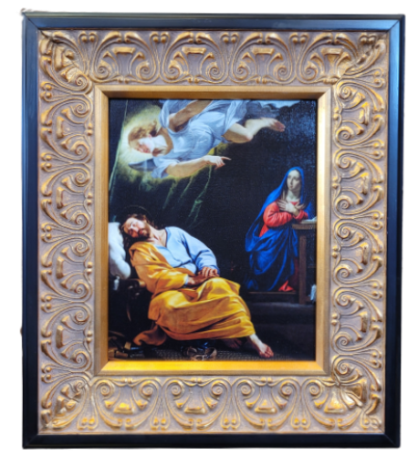 The Dream of Saint Joseph by Philippe De Champaigne Framed Canvas