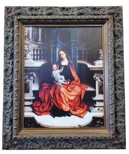 The Madonna and Child Enthroned Framed Canvas