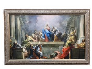 Pentecost by Jean Restout II Framed Canvas