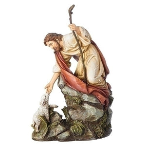 STATUE - JESUS WITH LAMB STATUE - 10.5" HIGH
