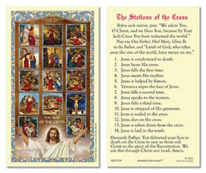 STATIONS OF THE CROSS HOLY CARD