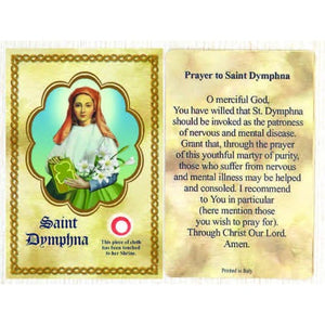 HEALING ST DYMPHNA RELIC CARD (STRESS)