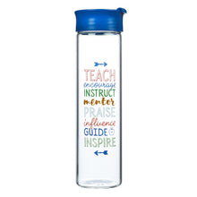Load image into Gallery viewer, &#39;TEACHER&#39; GLASS WATER BOTTLE
