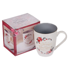 Load image into Gallery viewer, MUG - BE STRONG - PINK FLOWERS - 12 OZ
