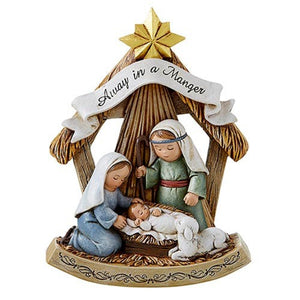 CHILD'S NATIVITY - COLOR - ONE PIECE  - 3" X 5" RESIN