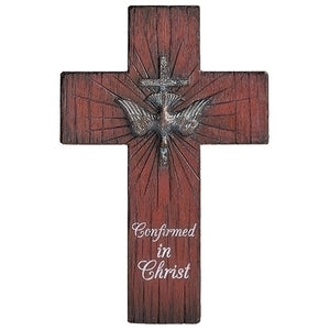 WALL CROSS - "CONFIRMED IN CHRIST" - DISTRESSED - 8.75"H