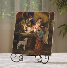 Load image into Gallery viewer, Away in the Manger Tile Plaque
