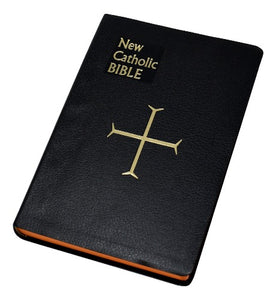 NEW CATHOLIC BIBLE - BLACK IMITATION LEATHER - LARGE PRINT