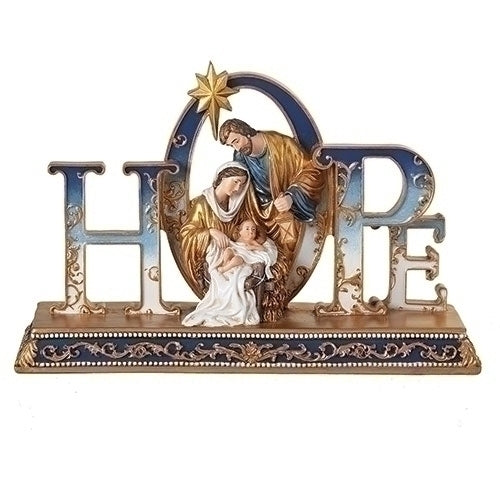 HOPE FIGURE - BLUE AND GOLD HOLY FAMILY -  6.25