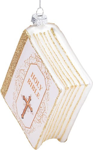 ORNAMENT - CREAM AND GOLD BIBLE - 4