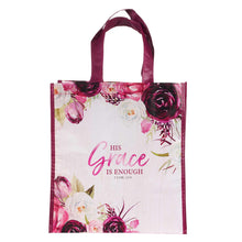 Load image into Gallery viewer, TOTE BAG - HIS GRACE - PLUM PINK - 14.3&quot; X 12.6&quot; X 7&quot;
