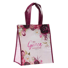 Load image into Gallery viewer, TOTE BAG - HIS GRACE - PLUM PINK - 14.3&quot; X 12.6&quot; X 7&quot;
