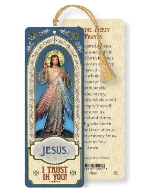 BOOKMARK - DIVINE MERCY - LAMINATED AND WITH TASSEL