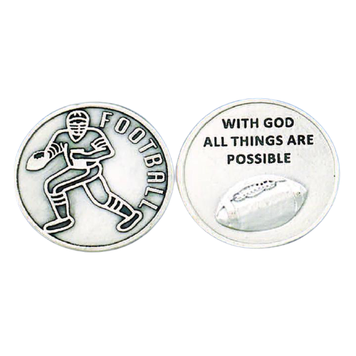 FOOTBALL - WITH GOD ALL THINGS ARE POSSIBLE - POCKET TOKEN