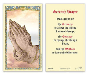 HOLY CARD - SERENITY PRAYER - SHORT VERSION