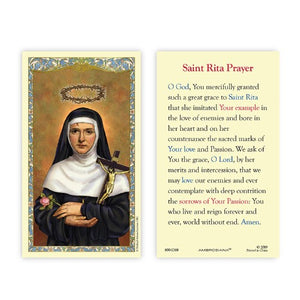 PRAYER TO ST RITA HOLY CARD