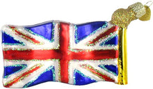 Load image into Gallery viewer, Ornament - Union Jack Flag - Blown Glass with Sparkles
