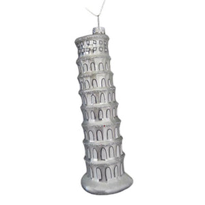ORNAMENT - LEANING TOWER OF PISA BLOWN GLASS