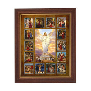 STATIONS OF THE CROSS - ADAMS, MICHAEL - 10" X 12.5" WOOD FRAME