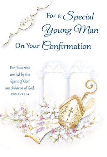 GREETING CARD - CONFIRMATION - FOR A SPECIAL YOUNG MAN