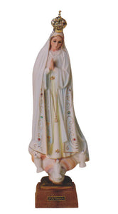 OUR LADY OF FATIMA - 12" PILGRIM VIRGIN - GLASS EYES - DELUXE