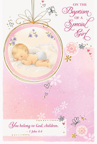 GREETING CARD - BAPTISM - A SPECIAL GIRL
