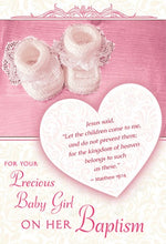 Load image into Gallery viewer, GREETING CARD - GIRL BAPTISM - MATTHEW 19:14
