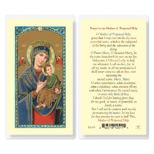 HOLY CARD - PRAYER TO OUR LADY OF PERPETUAL HELP