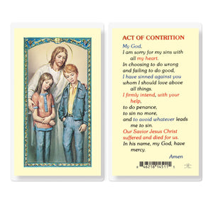 HOLY CARD - TEEN ACT OF CONTRITION - TRADITIONAL