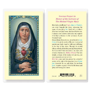 HOLY CARD - NOVENA IN HONOR OF SEVEN SORROWS OF MARY