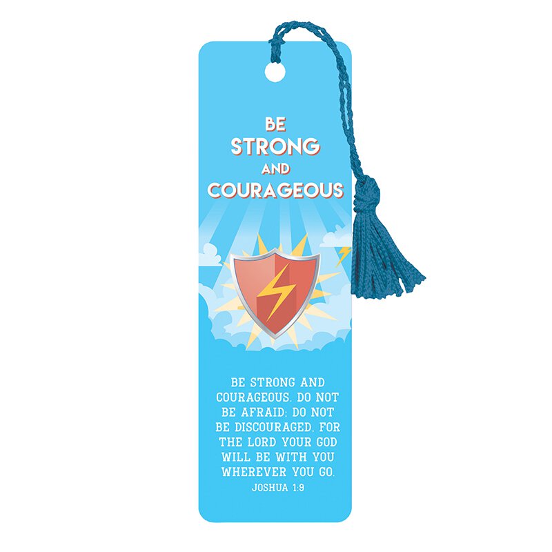 BOOKMARK - BE COURAGEOUS WITH TASSEL - 6 PACK