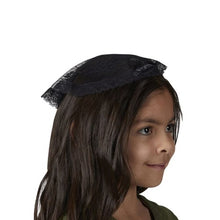 Load image into Gallery viewer, CHAPEL CAP - BLACK LACE - 8&quot; ROUND
