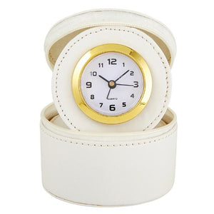 TABLE CLOCK - COUNT YOUR BLESSINGS - TRAVEL/WHITE