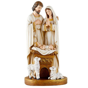 STATUE - AWAY IN A MANGER - 10" POLYRESIN