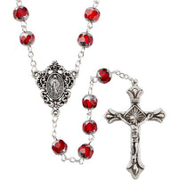Load image into Gallery viewer, ROSARY - 8MM RUBY BEADS - RENAISSANCE
