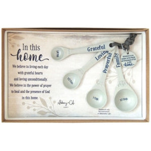 MEASURING SPOONS - IN THIS HOME  - 4 PIECES