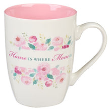Load image into Gallery viewer, MUG - HOME IS WHERE MOM IS PINK PEONY
