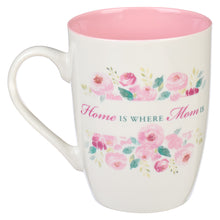 Load image into Gallery viewer, MUG - HOME IS WHERE MOM IS PINK PEONY
