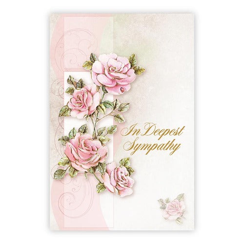 GREETING CARD - DEEPEST SYMPATHY - ROSES