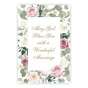 GREETING CARD - WEDDING - MAY GOD BLESS YOU