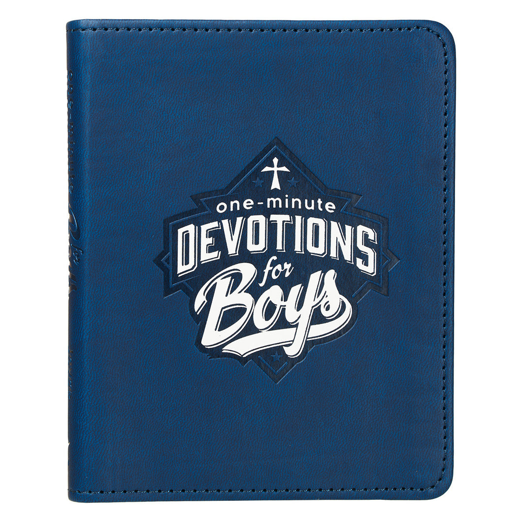 ONE-MINUTE DEVOTIONS FOR BOYS - LUX LEATHER
